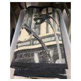 Plastic Storage Container/Lid, Woven Rug, etc.