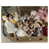 Vintage Porcelain and  Plastic Body Dolls