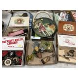 Cigar Boxes, Flue Cover, Stoneware Lids