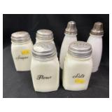 Vintage Milk Glass Shakers