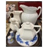 Ironstone Pitchers and Transferware Plates