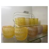 Vtg. Spaghetti String Tumblers & Handleless Cups