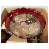 Ruby Flash Punch Bowl Set