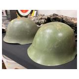 (2) Military Helmets