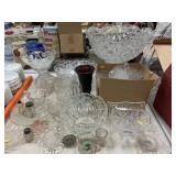 Pattern Glass Punch Bowl, Glassware