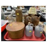 Stoneware Bottle, Pantry Box, Bookends