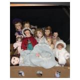 Vintage Porcelain, Plastic and Composition Dolls