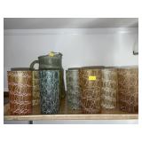 Vintage Spaghetti String Water Pitcher Set