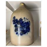 White & Son Blue Slip Decorated Stoneware Jug