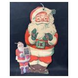 (2) Die Cut Santas