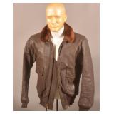 Excellent WWII Leather US Navy Flight Jacket