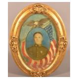 WWI US Army Convex Glass Military Photo