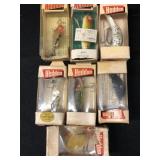 (7) Vintage Heddon Fishing Lures