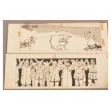 Orig. Louis Franklin Van Zelm Cartoon WWII Drawing