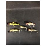 4 Vintage Bug-N-Bass Fishing Lures