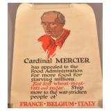 WWII Cardinal Mercier Poster Relief for Europe
