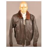 WWII Vintage USN Leather Flight Jacket Size 44