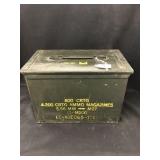 Metal Ammo Can With Fired .30 cal. Military Brass