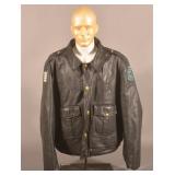 Black Leather Motorcycle Chicago Police Jacket