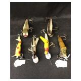 Grouping of Heddon Scissor Tail and Vintage Lures