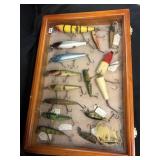 Grouping of Cased Vintage Wooden Fishing Lures
