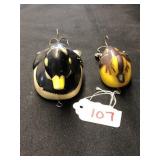 2 Vintage Cree Duck Lures