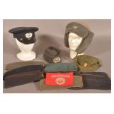 East/West German Cold War Hats & Armband Lot