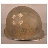 WWII US Navy M1 Helmet Signal Officer Markings