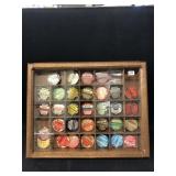 Collection of 33 Pa. Fishing License Buttons