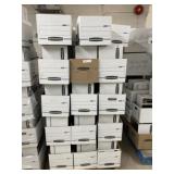 Skid of Assembled Medium Banker Boxes