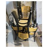 (6) Wood and Metal Side Chairs