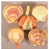 Five Antique Theorem-Painted Pin Cushions