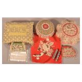 Lot of Antique Beadwork Purses and Pillows.