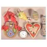 Five Small Antique Beadwork Items.