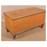 Lancaster Co., PA Sponge-Decorated Blanket Chest.