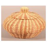 Celestin Turner Sweet Grass Basket with Cover.