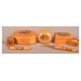 Seven Various Mauchlin Sewing Accessories.