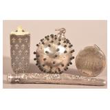 Four Antique Sterling Sewing Accessories.