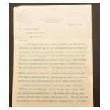 Signed Teddy Roosevelt Letter Civil War-Related.