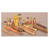 Lot of Antique/Vintage Wood Needle Cases.