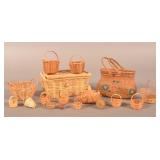 Lot of Various Vintage Miniature Baskets.