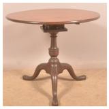 American Queen Anne Mahogany Tilt-Top Tea Table.