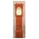 English Federal Inlaid Mahogany Tall Case Clock.
