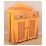 PA 19th C. Grain-Painted Softwood Jelly Cupboard.