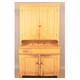 PA 19th C. Softwood Step-Back Blind Door Cupboard.