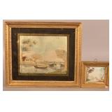 Framed 19th Century Silk Pictorial Needlework.