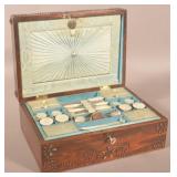 English Georgian Rosewood Sewing Box.