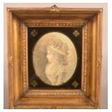 19th Century Watercolor/Pastel Portrait of a Lady.