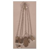 Victorian Polished Steel 5-Chain Chatelaine.