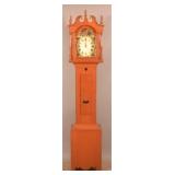 Cherry Tall Case Clock with Wag-on-Wall Movement.